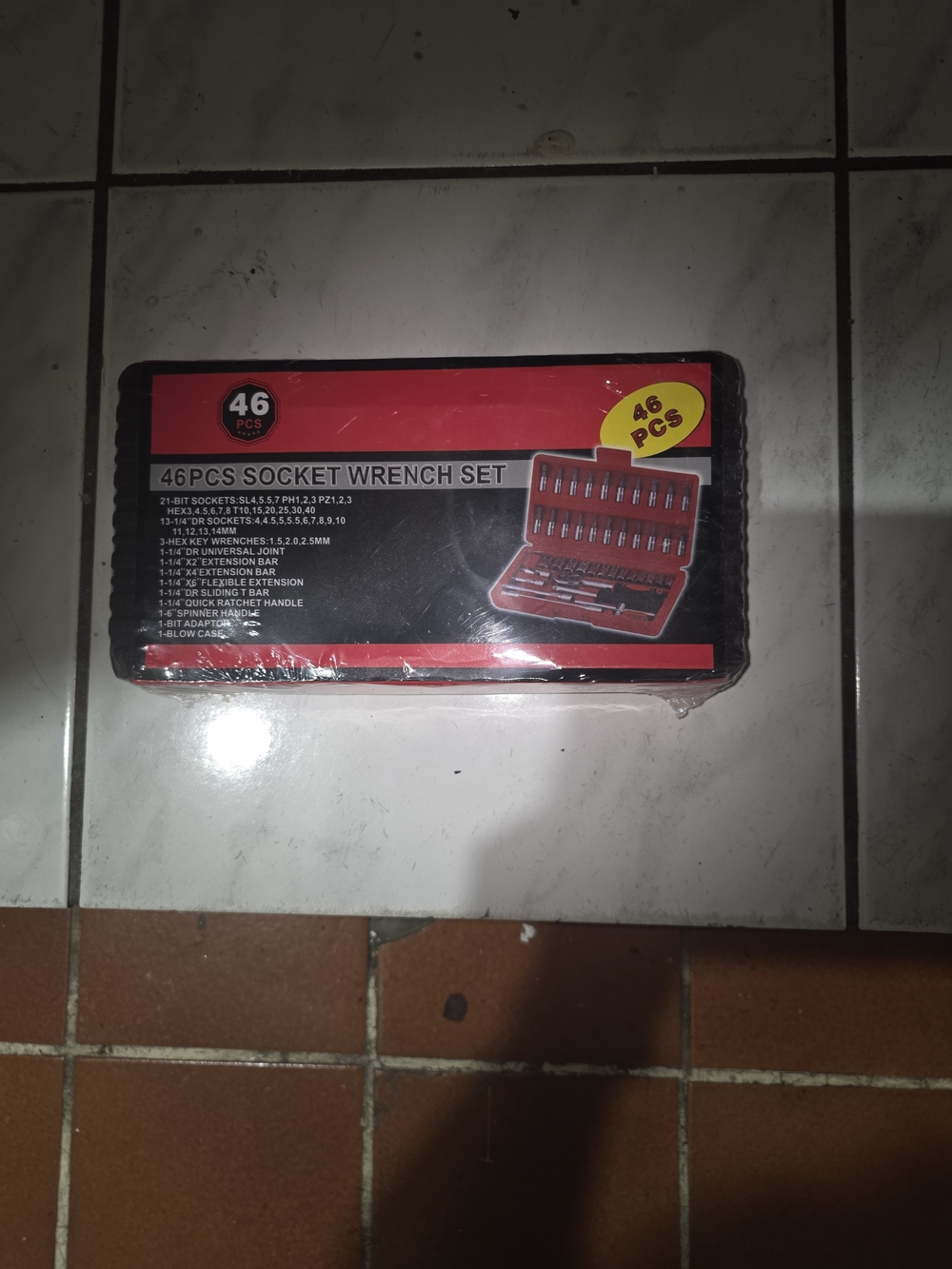 46-Piece Red Socket Wrench Set – Comprehensive Home Tool Kit